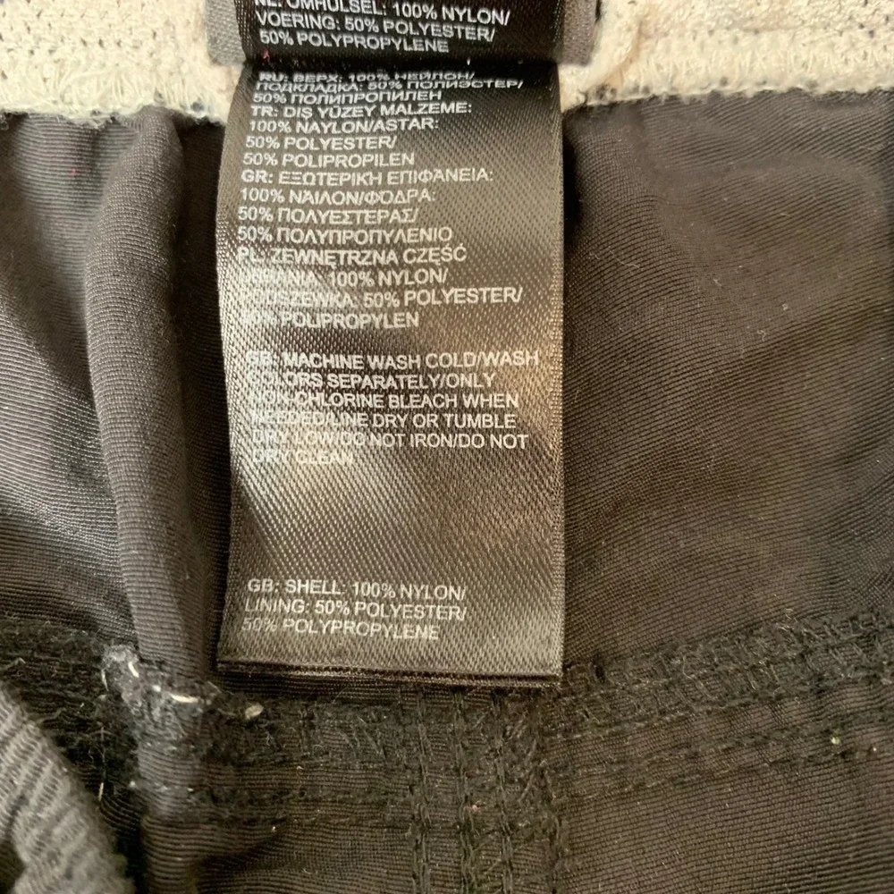 The North Face Hiking Shorts Mens M Black Excellent Belted Cargo Trail Adventure